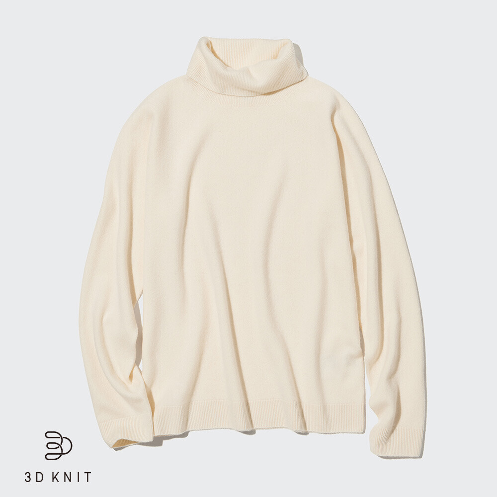 

Свитер Uniqlo кашемировый с принтом и двумя лацканами, светло-бежевый
