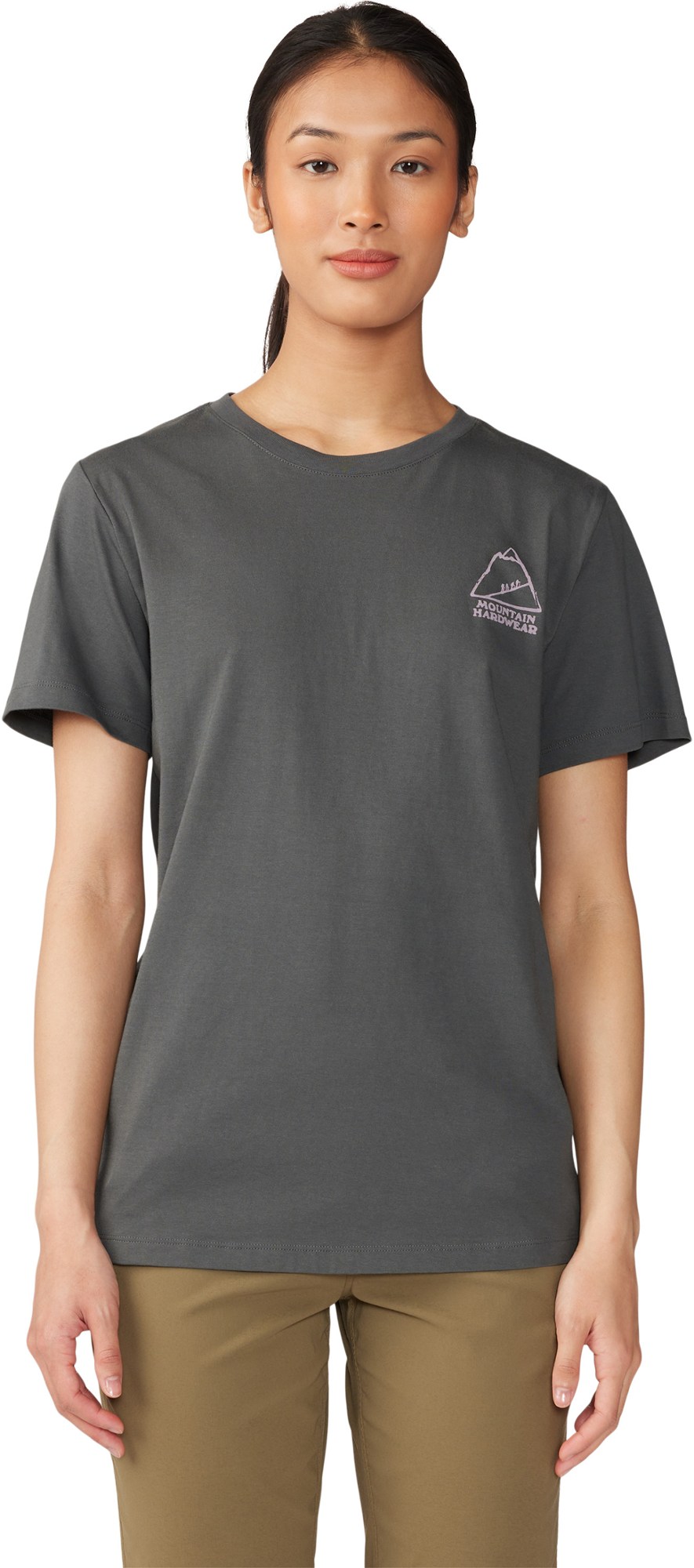 Рубашка MHW Mountain - женская Mountain Hardwear, серый футболка mountain stretch с длинными рукавами женская mountain hardwear цвет black paintstrokes print
