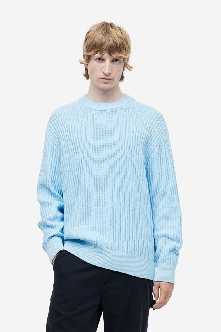 

Эластичный вязаный свитер свободного кроя H&M