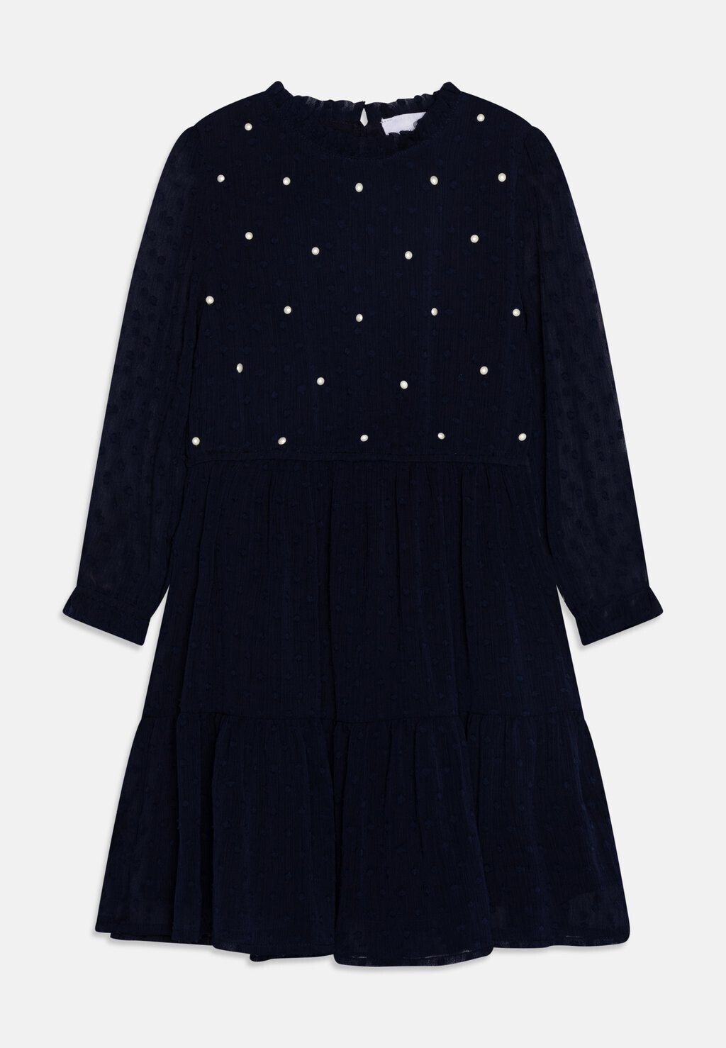 

Элегантное платье Dress With Long Sleeves And Pearls happy girls, цвет navy