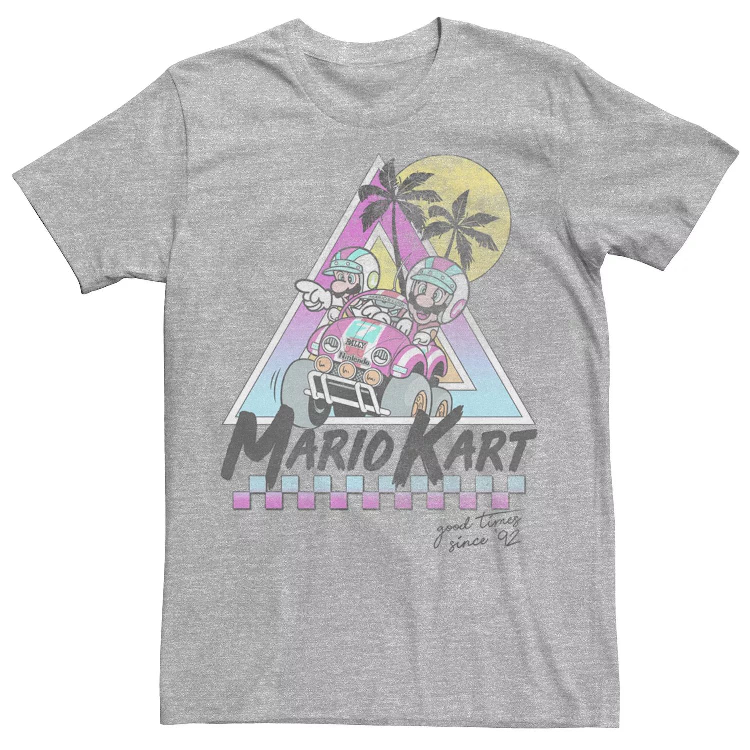 

Мужская винтажная футболка Mario Kart Mario And Luigi Good Time From 92 Licensed Character