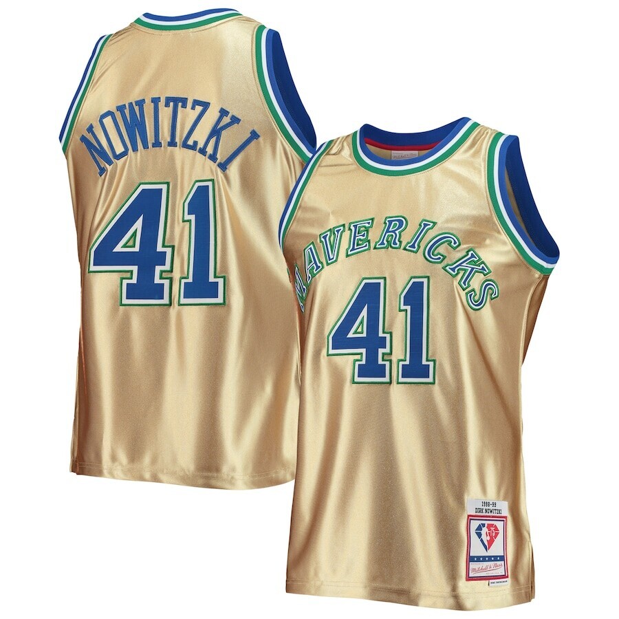

Джерси Mitchell & Ness Dallas Mavericks, золотой