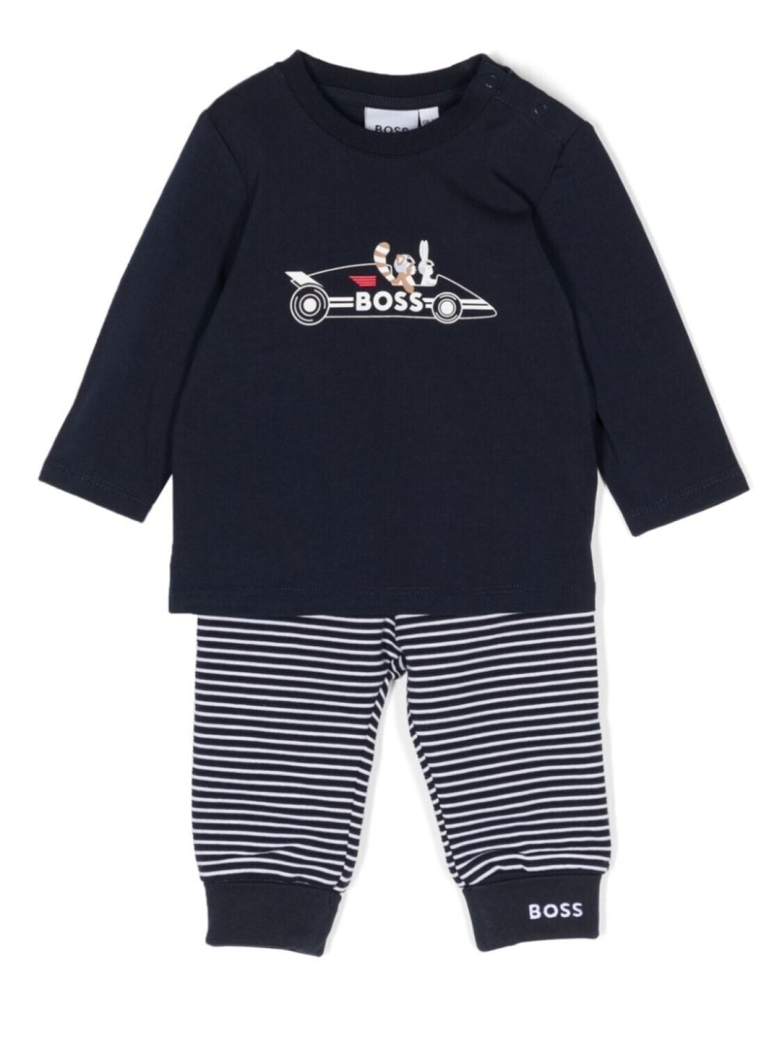 

BOSS Kidswear комплект из топа и брюк с графичным принтом, синий