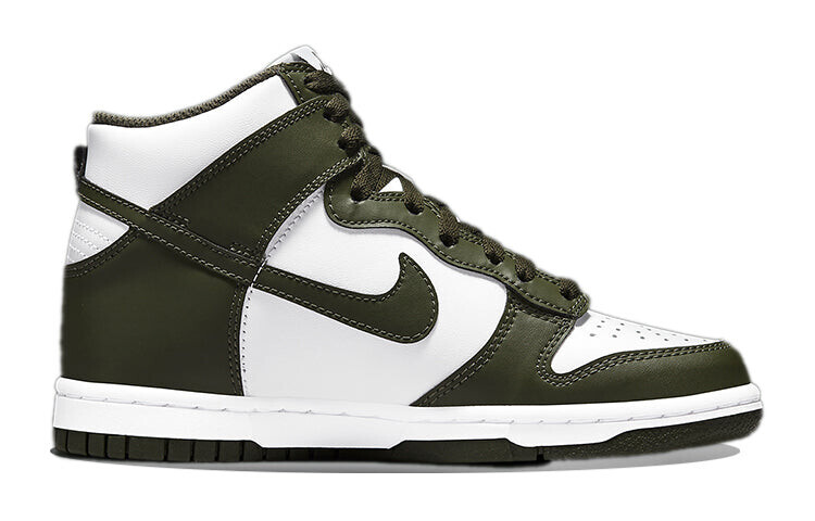 

Кроссовки подростковые Nike Dunk High, зеленый / белый