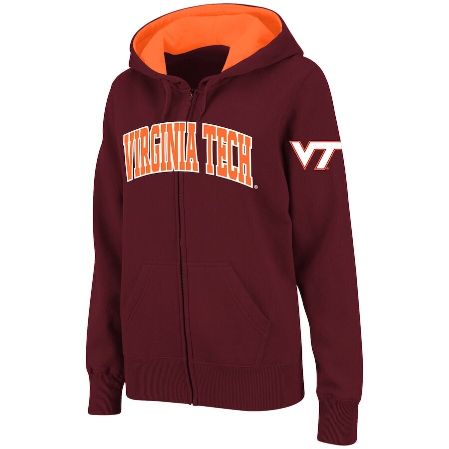 

Толстовка на молнии Colosseum Virginia Tech Hokies, бордовый