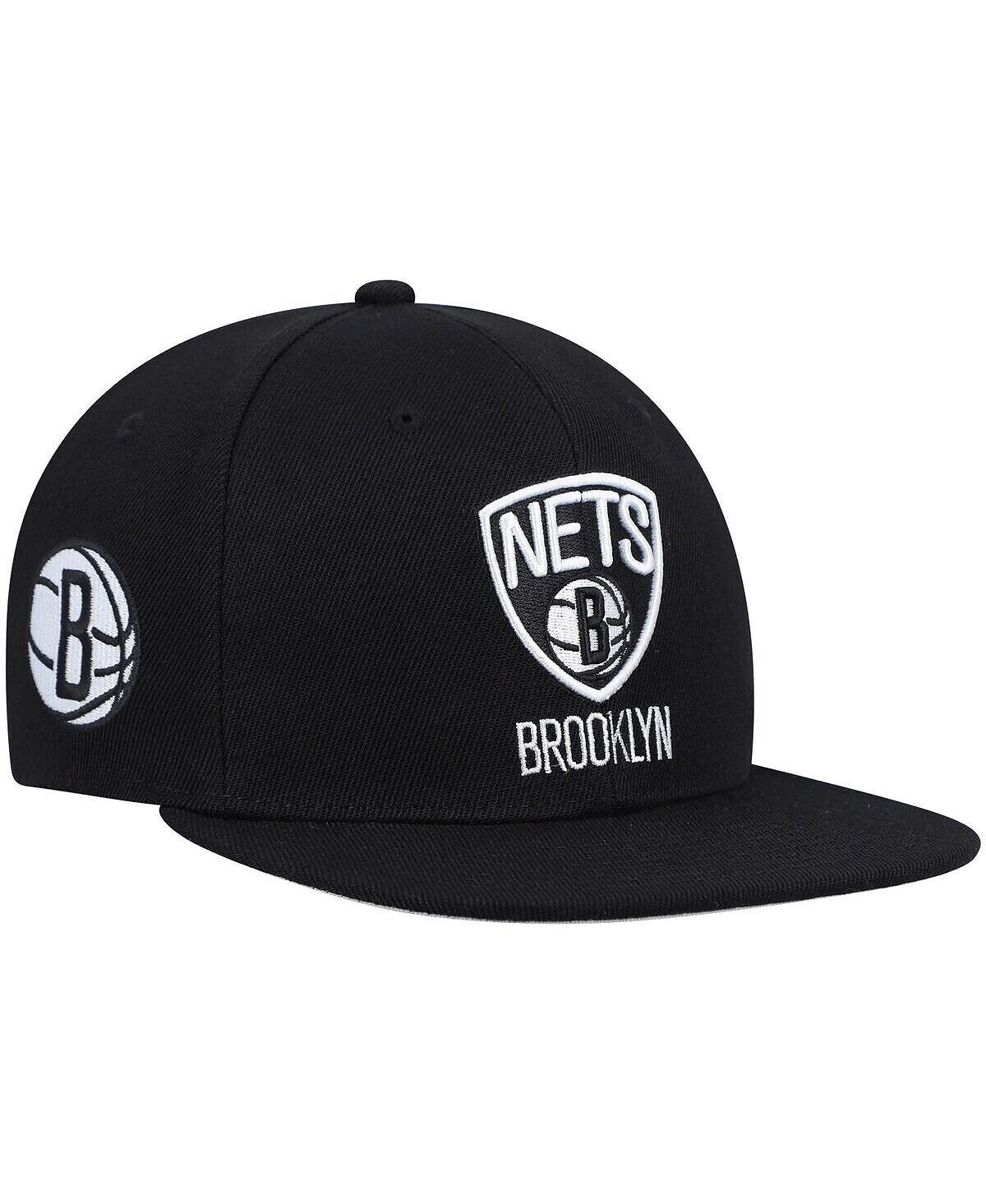 

Мужская черная кепка Snapback с логотипом Brooklyn Nets Mitchell & Ness