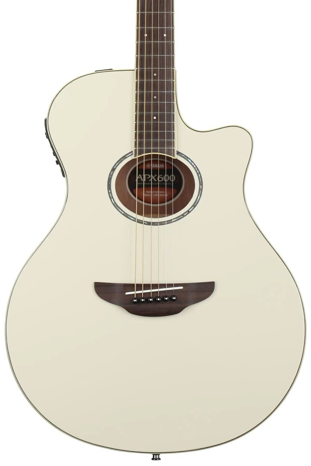 

Yamaha APX600 с тонким вырезом — винтажный белый