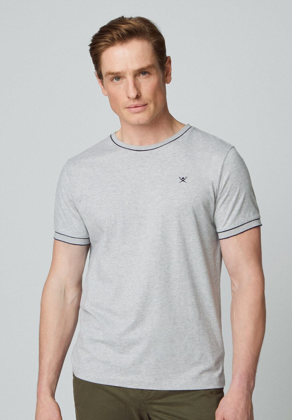 

Базовая футболка Tipped Hackett London, цвет marl grey