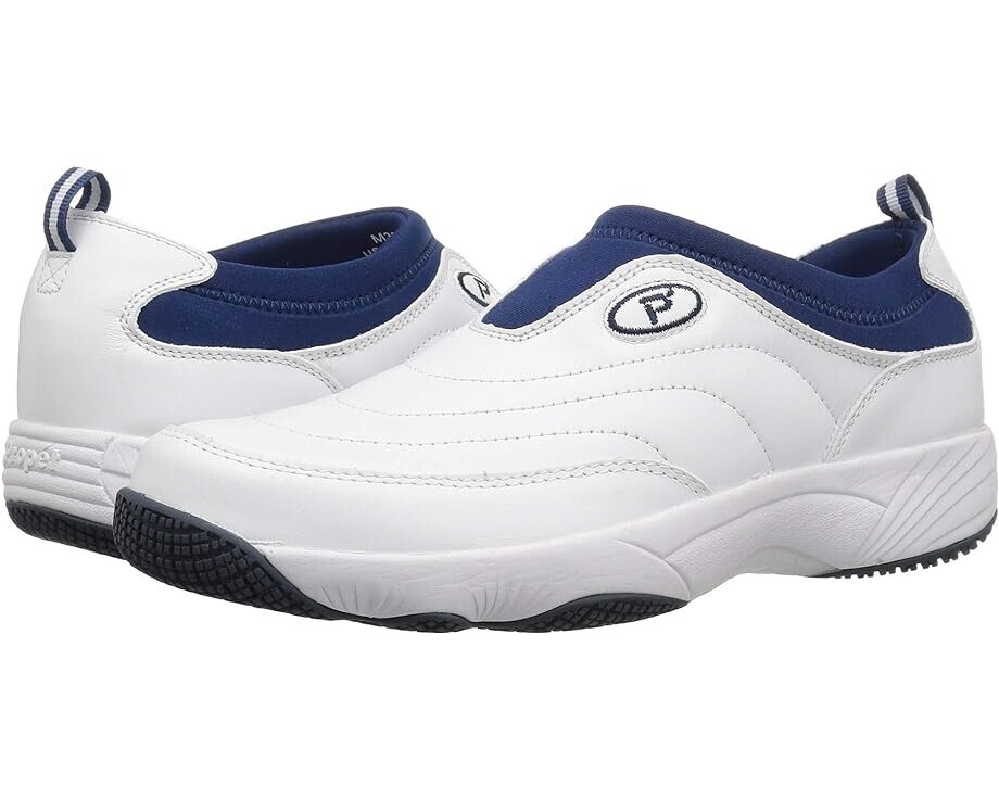 

Кроссовки Propet Wash & Wear Slip-on, цвет White/Navy Leather