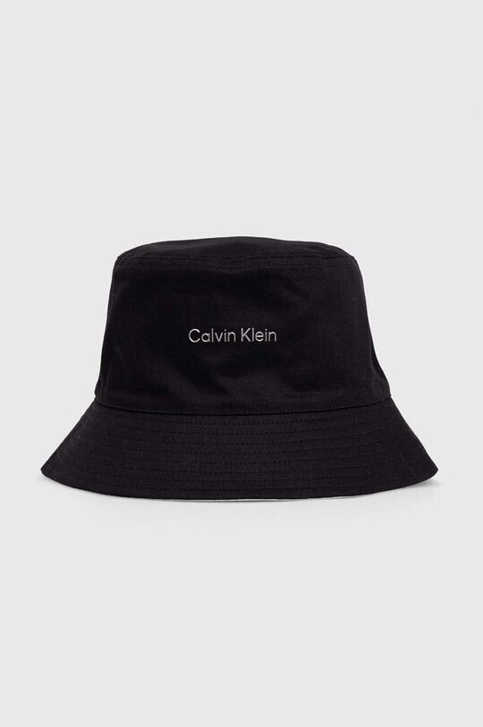 

Двусторонняя хлопковая шляпа Calvin Klein, черный