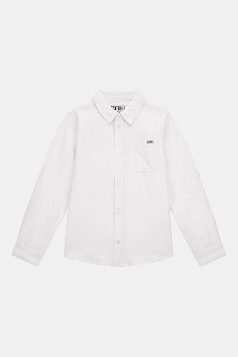 

Иза с льном и длинными рукавами Guess, белый