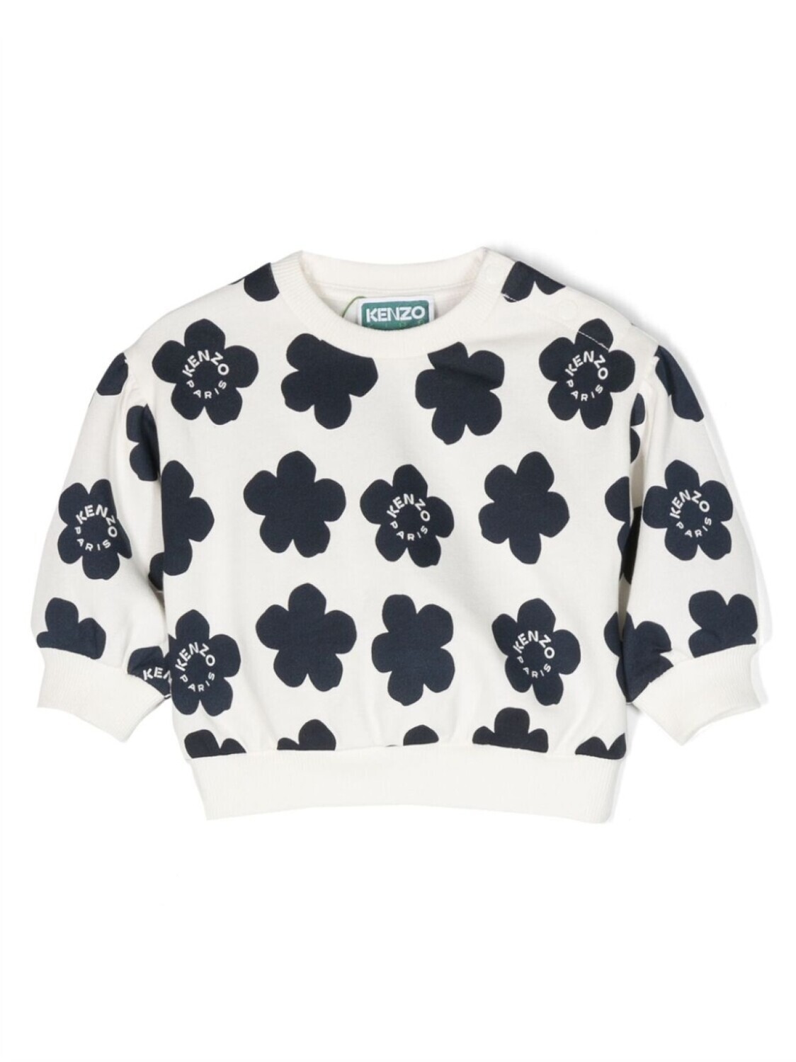 Kenzo Kids топ с цветочным принтом, белый