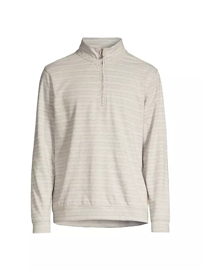 

Свитер с полумолнией в тональную полоску Linksoul, цвет oat heather