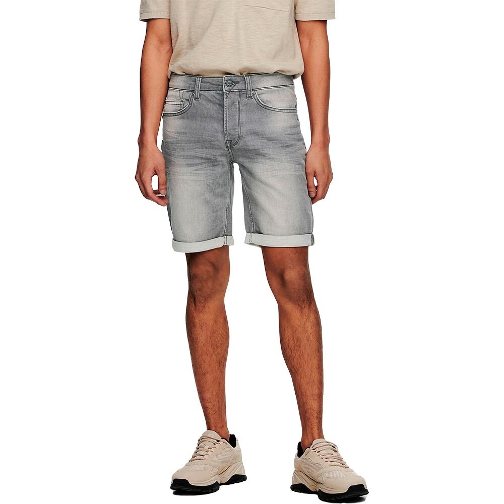 

Джинсовые шорты Only & Sons Ply Regular Pk 8584, серый