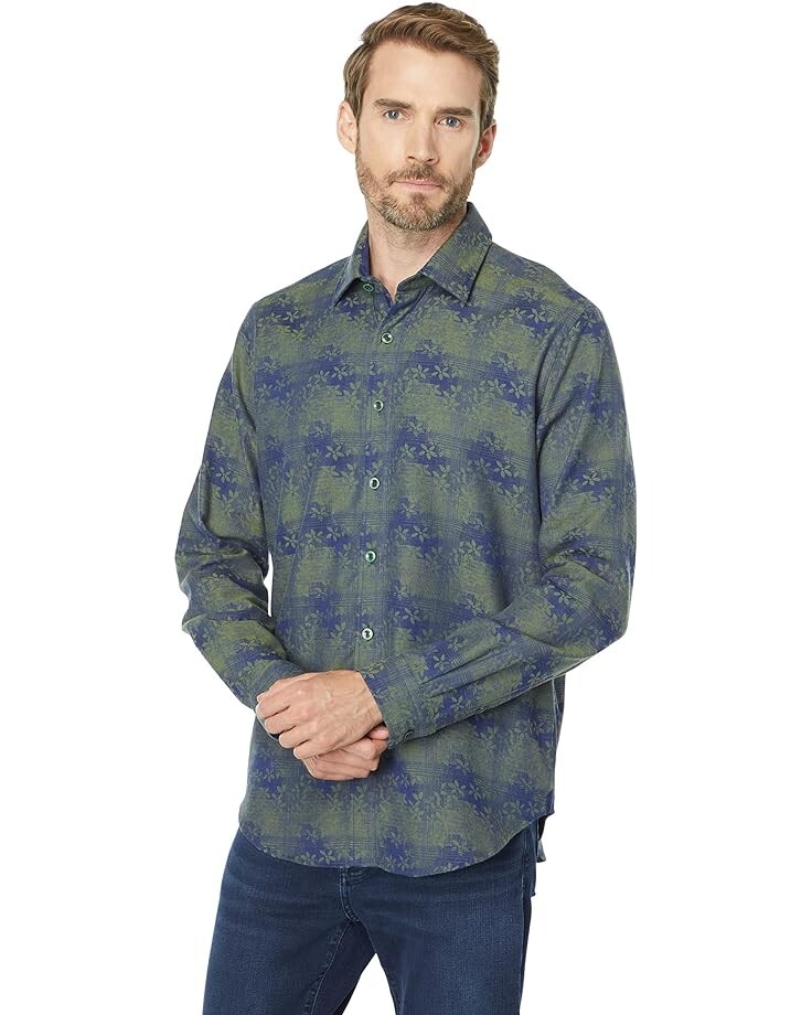 

Рубашка Robert Graham Avalon Long Sleeve Woven Shirt, синий