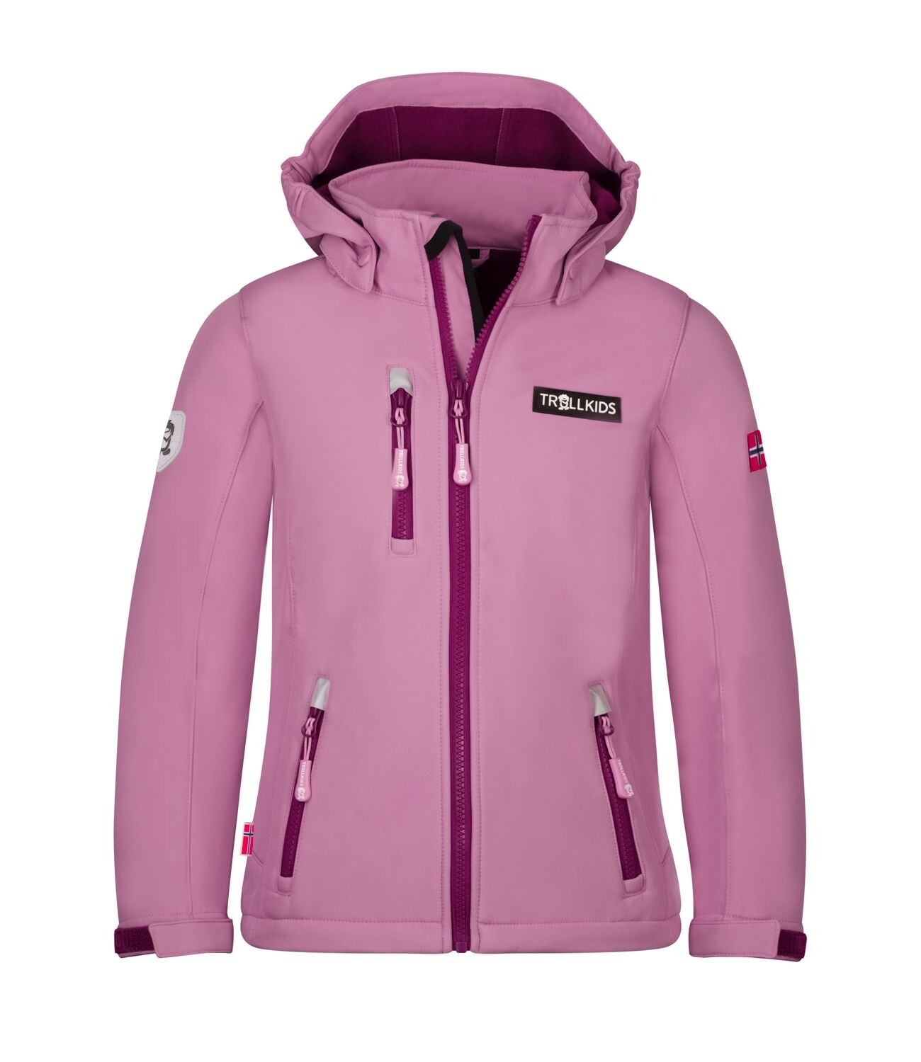 

Куртка софтшелл Trollkids Softshell Jacke Preikestolen, цвет Violett/Pflaume