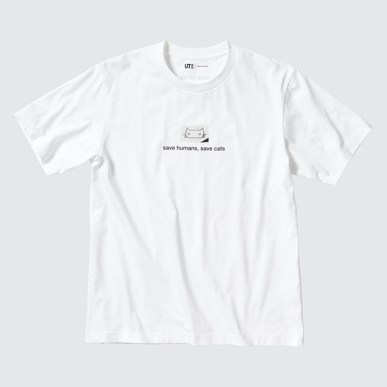 

Футболка Uniqlo Peace For All Haruki Murakami с графикой, белый