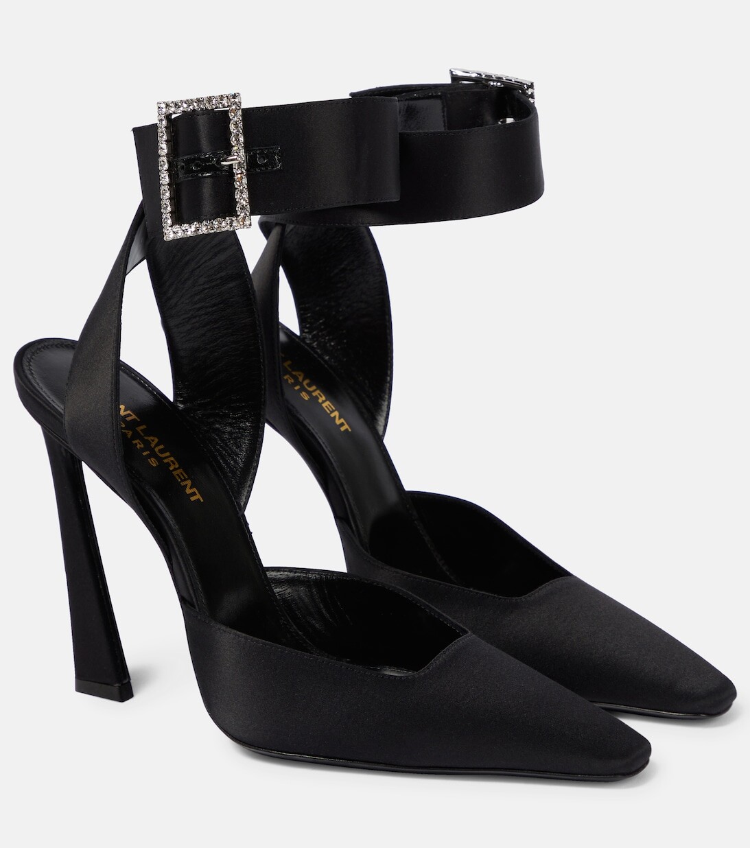 

Атласные туфли Fanny 110 Saint Laurent, черный