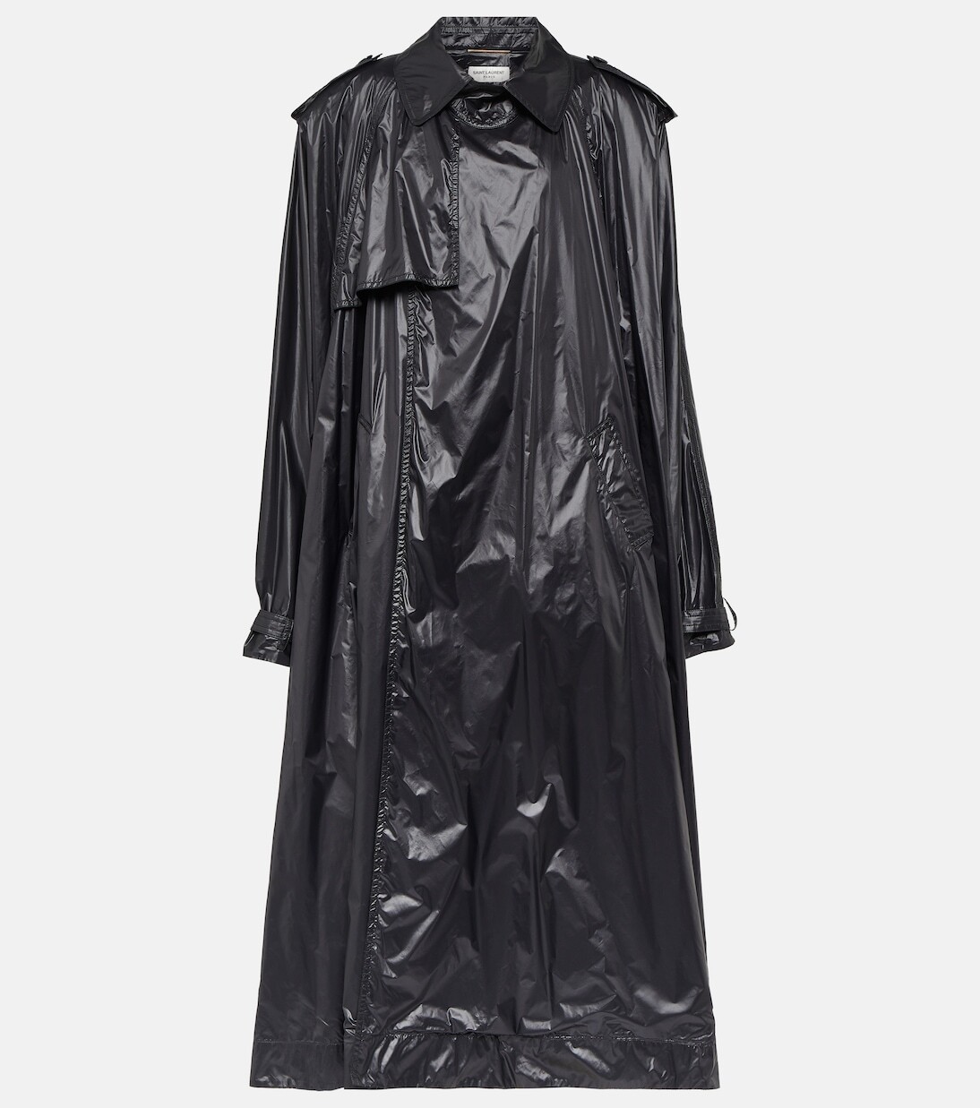 

Тренч оверсайз Saint Laurent, черный