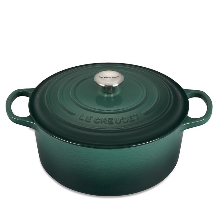 

Le Creuset Signature круглая французская жаровня объемом 4,5 литра, зеленый