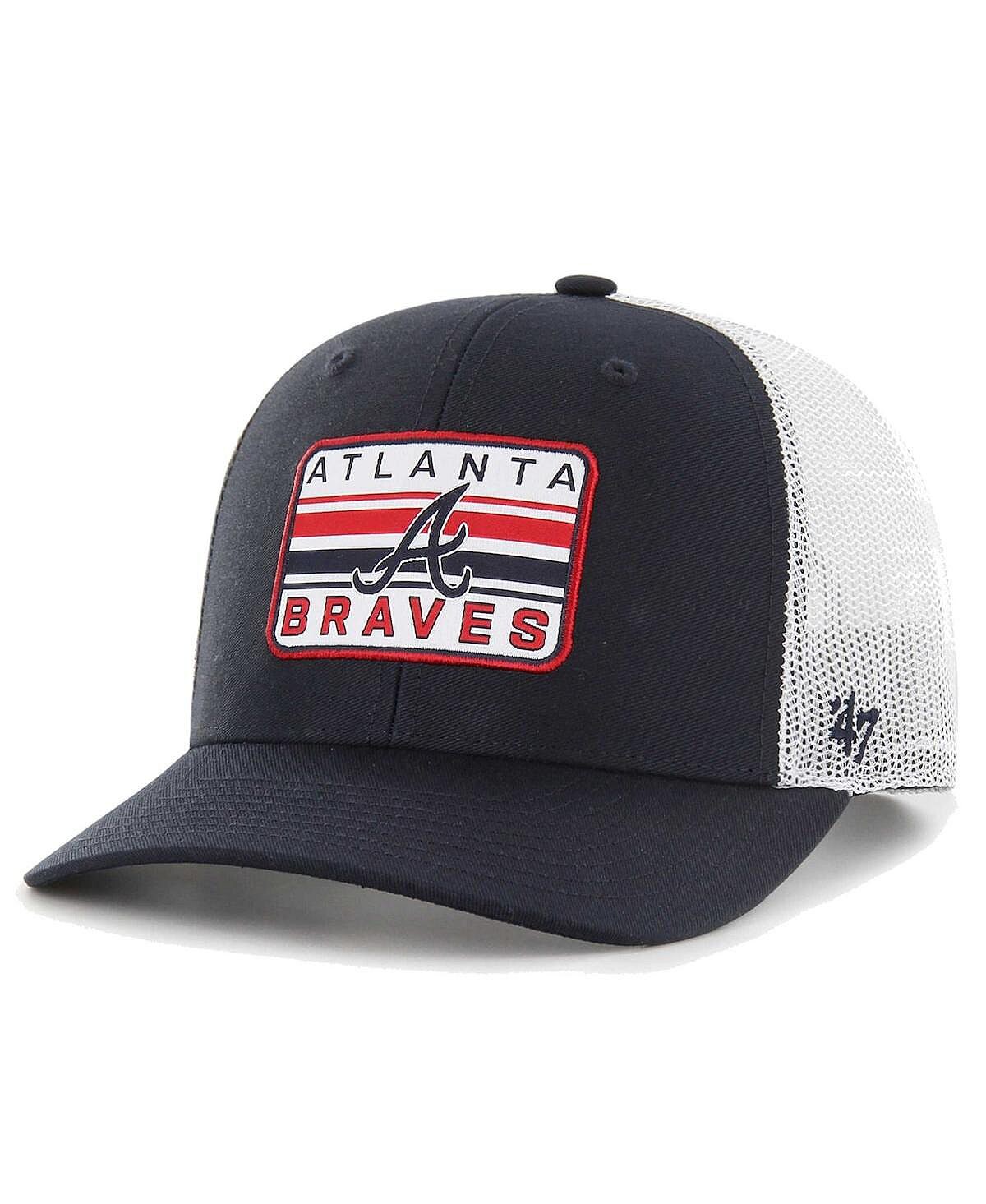 

Мужская темно-синяя регулируемая шляпа Atlanta Braves Drifter Trucker '47 Brand