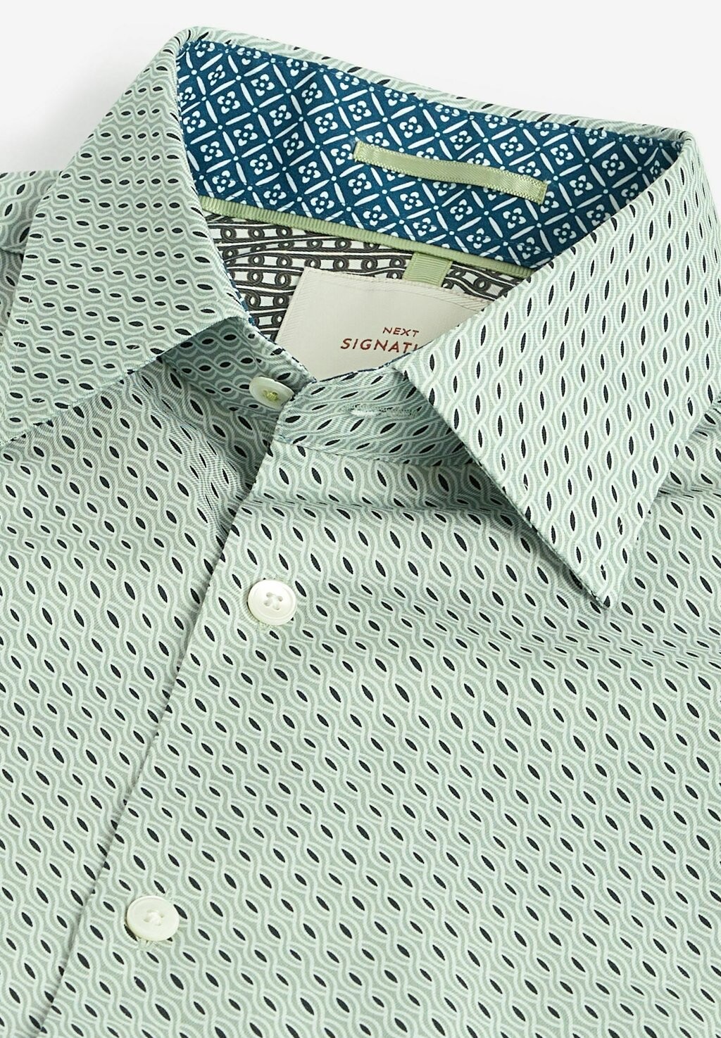 

Рубашка SIGNATURE GEOMETRIC SINGLE REGULAR FIT Next, зеленый