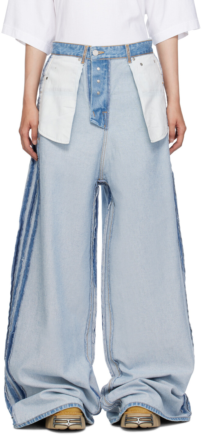

Синие джинсы наизнанку светлые VETEMENTS