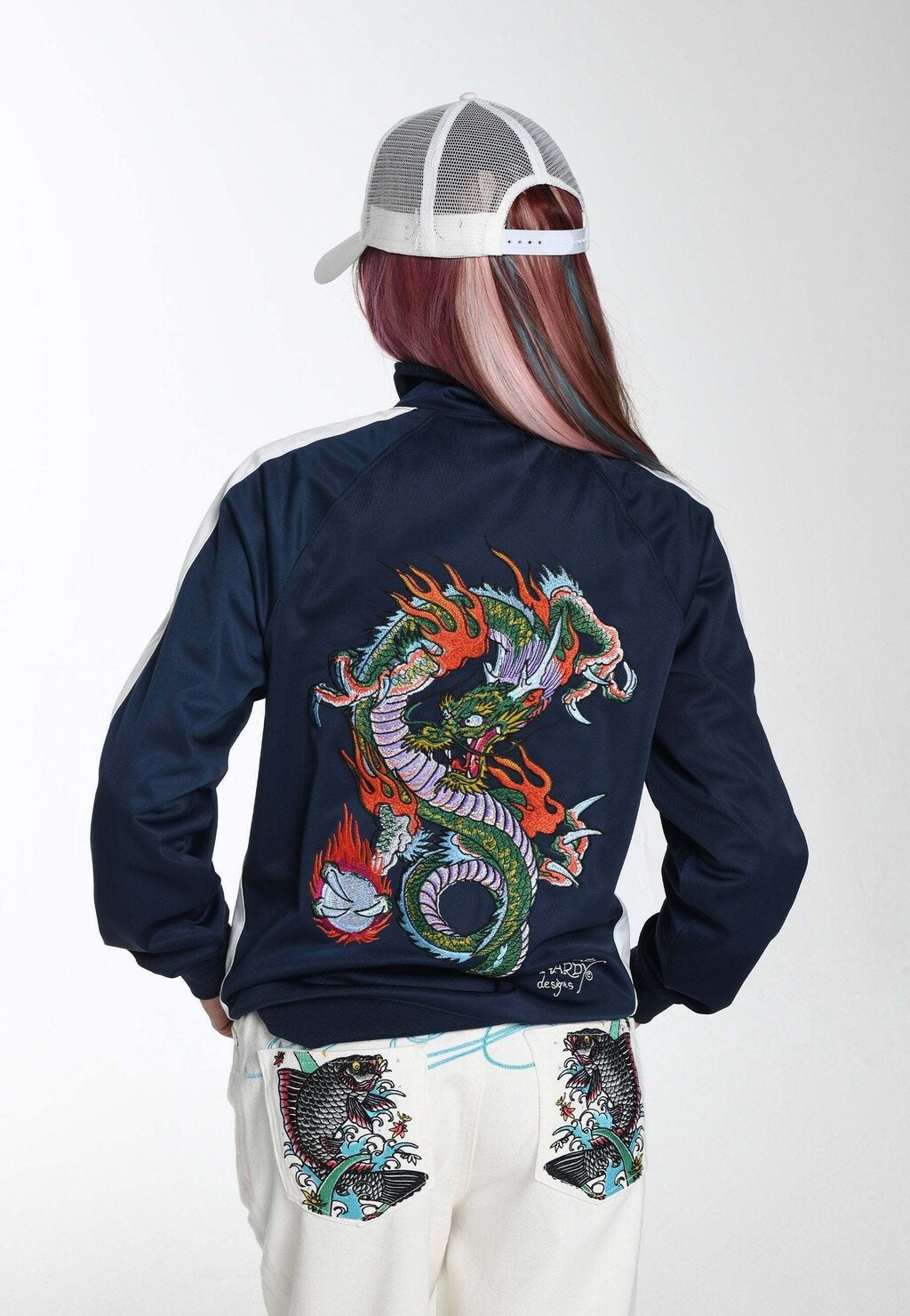 

Спортивная куртка Big Drag Tricot Zip Up Track Ed Hardy, цвет navy
