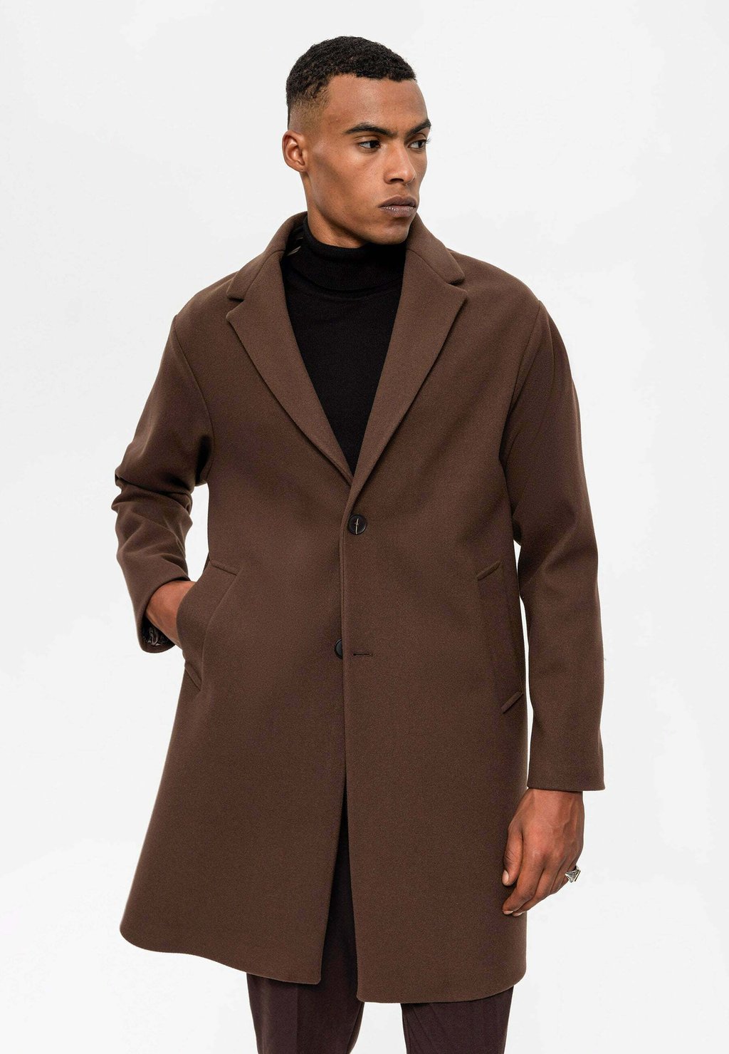 Классическое пальто Lapel Collar Antioch, коричневый классическое пальто herringbone antioch коричневый