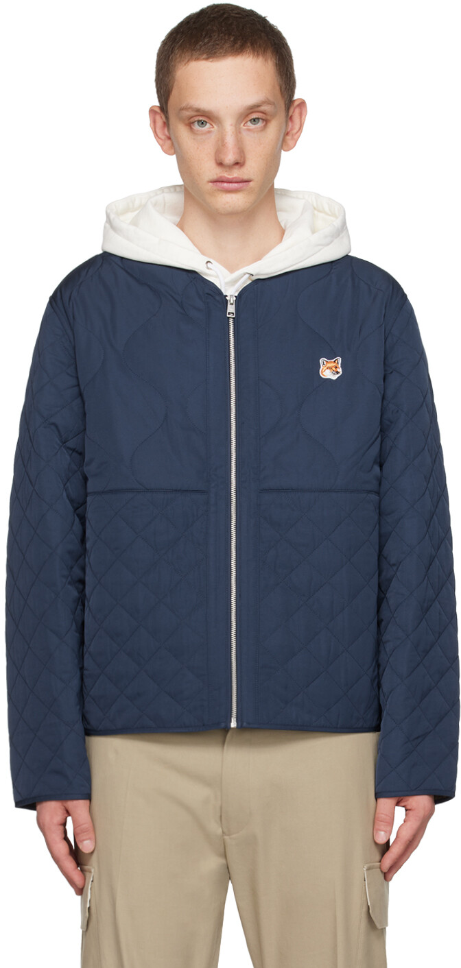 

Темно-синяя куртка из лисы Maison Kitsune, Синий