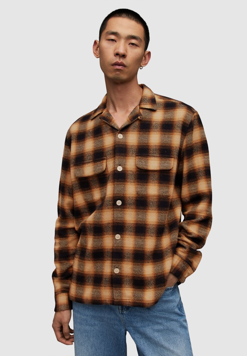 

Рубашка AllSaints, черная