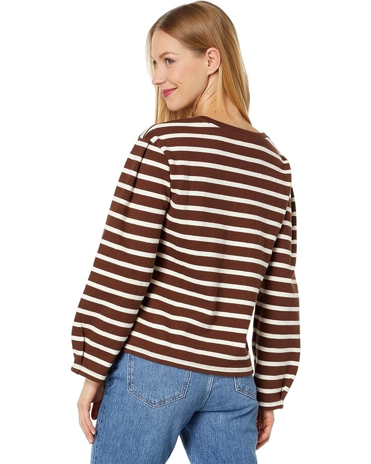 

Футболка Madewell Tropicana Pleated Tee, цвет Soft Mahogany