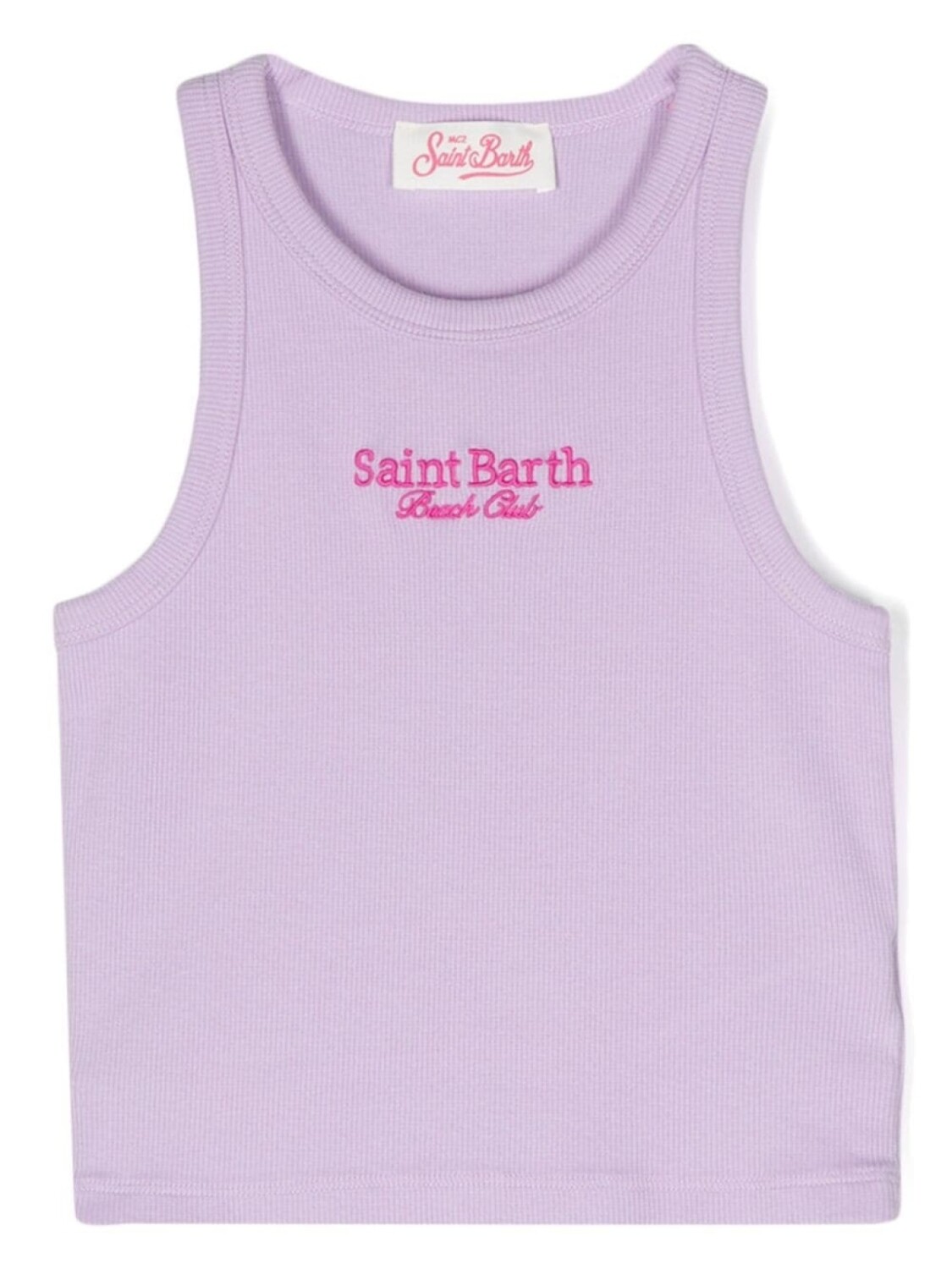 

Mc2 Saint Barth топ с вышитым логотипом, фиолетовый