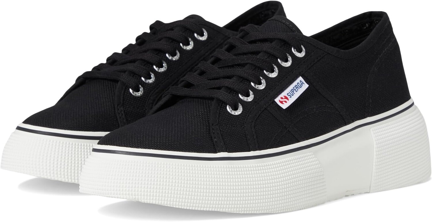 Кроссовки 2287 Bubble Line Superga, цвет Black/White