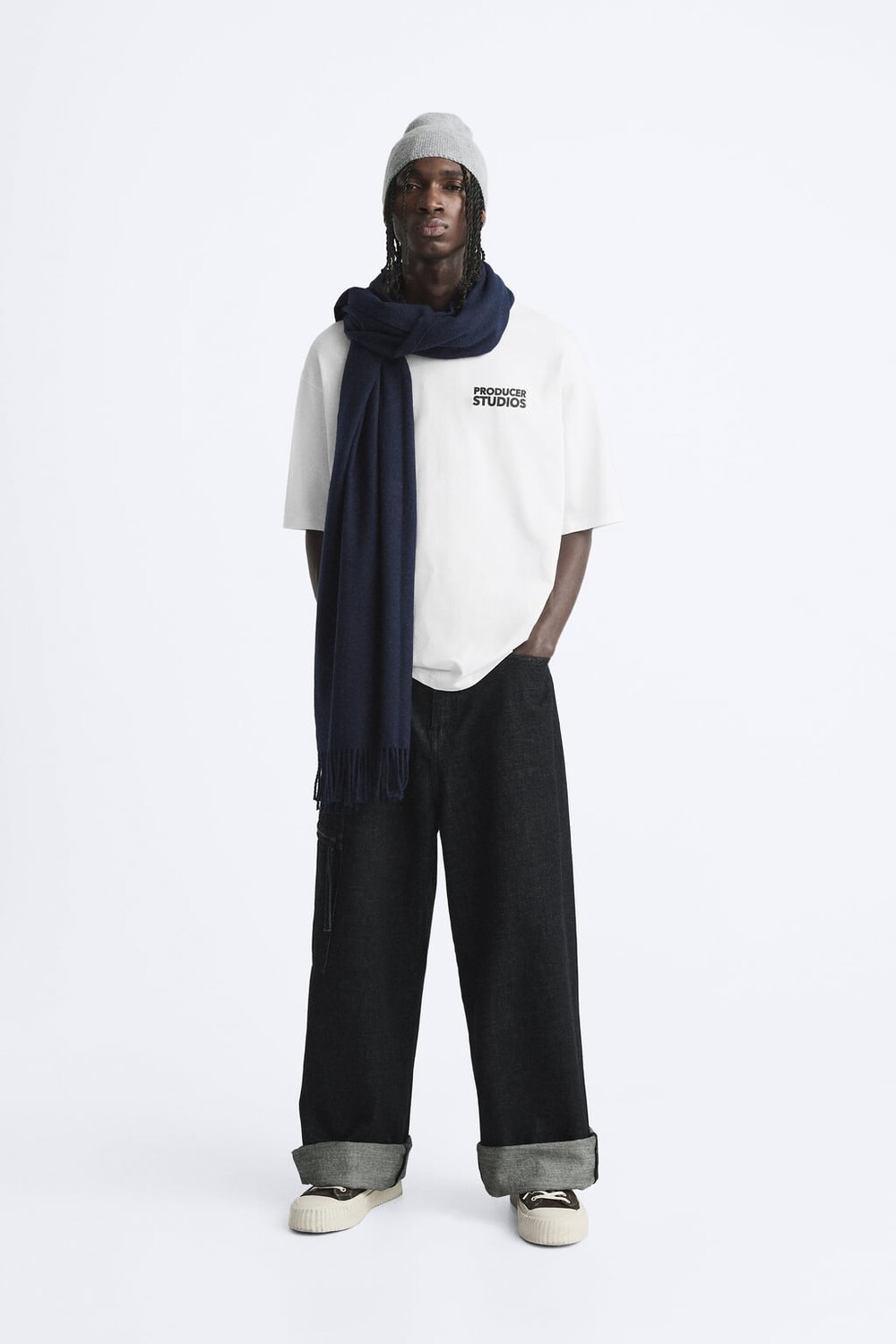 

Футболка с принтом ZARA, белый