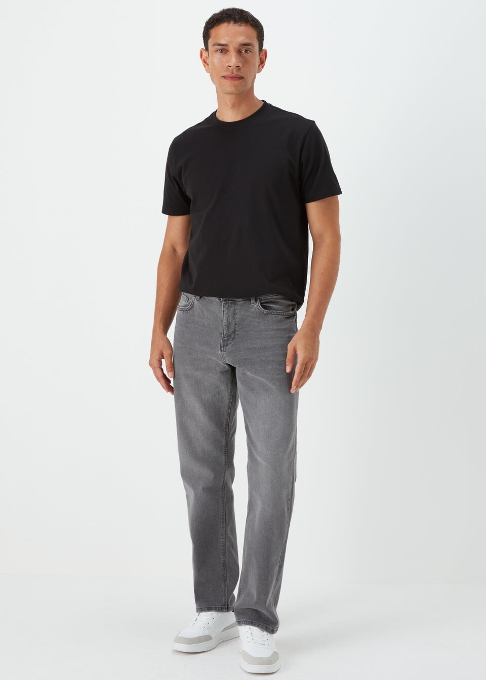 

Серые прямые джинсы Easy Denim