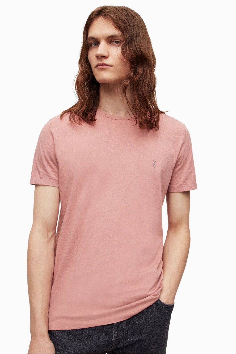 

Розовая футболка AllSaints Tonic с круглым вырезом All Saints, розовый