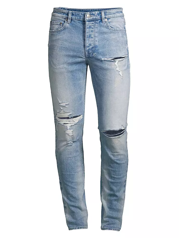 

Джинсы зауженного кроя Opposite в стиле читч-панк Ksubi, цвет denim