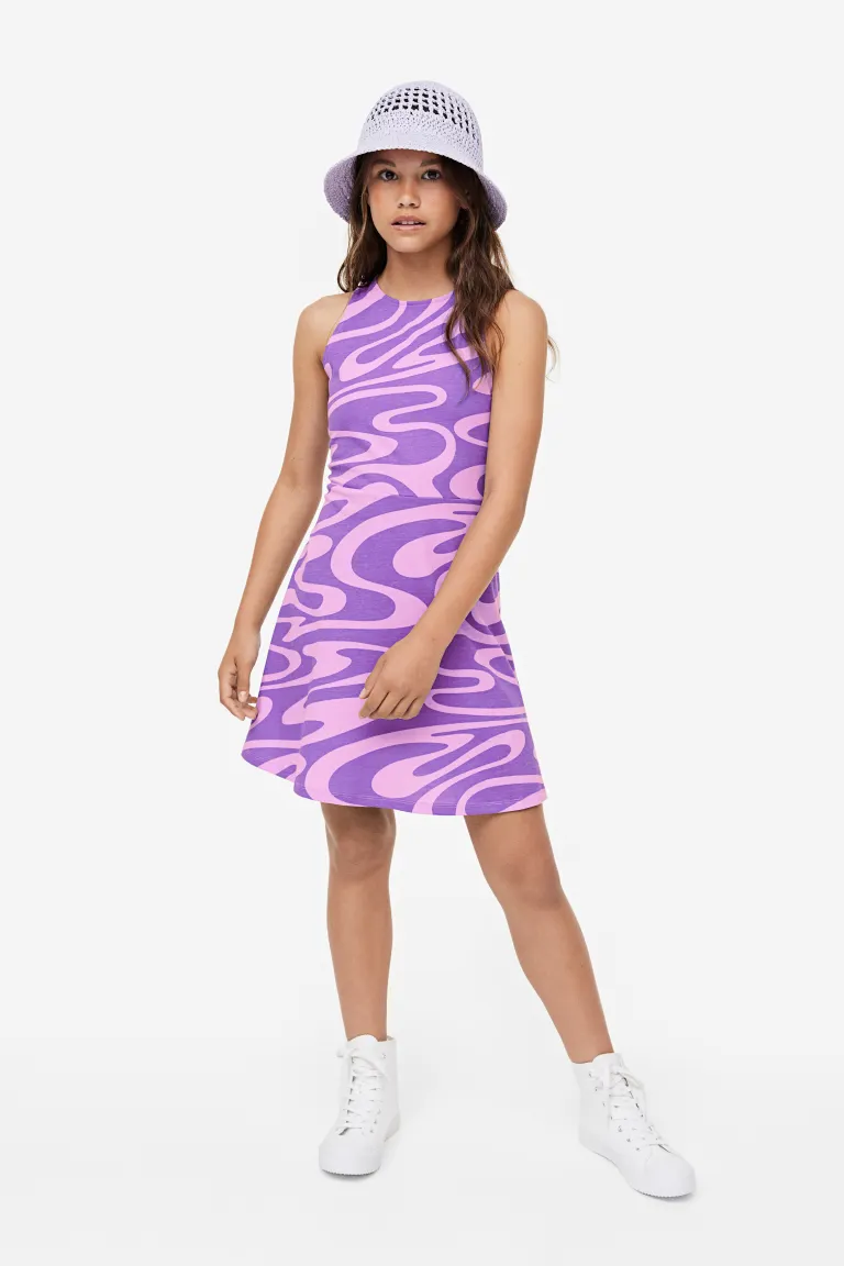 

Платье из джерси с узором H&M, фиолетовый