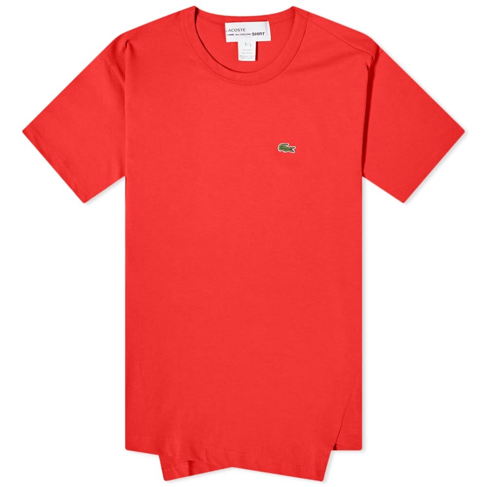 

Comme des Garçons SHIRT x Lacoste Асимметричная футболка, красный