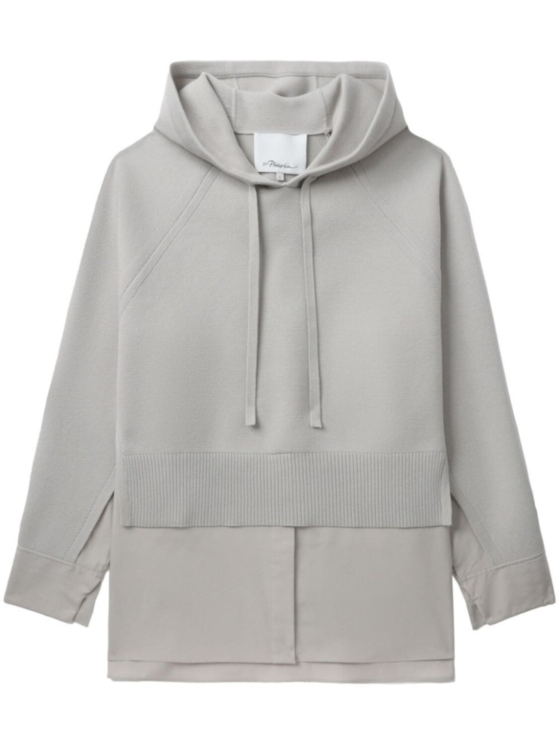 

3.1 Phillip Lim многослойное худи с длинными рукавами, серый