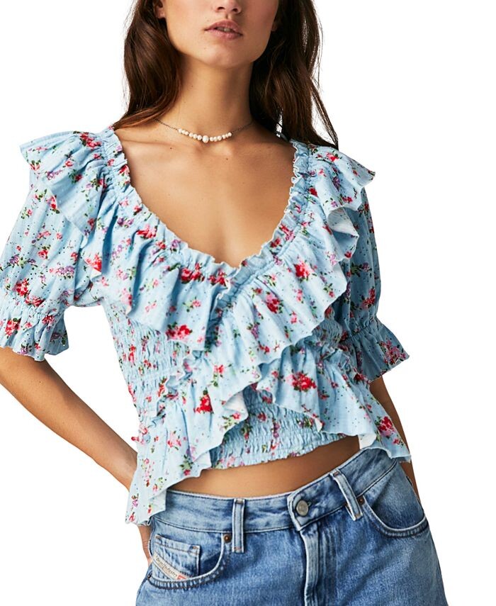 

Женский топ любимой девушки Free People, синий
