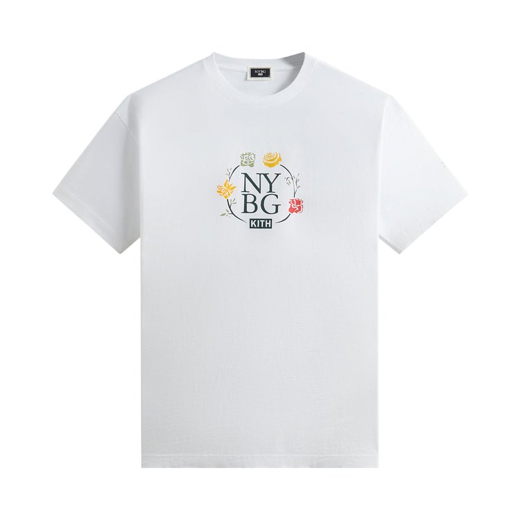 Футболка Kith x New York Botanical Garden Logo Vintage 'White', белый