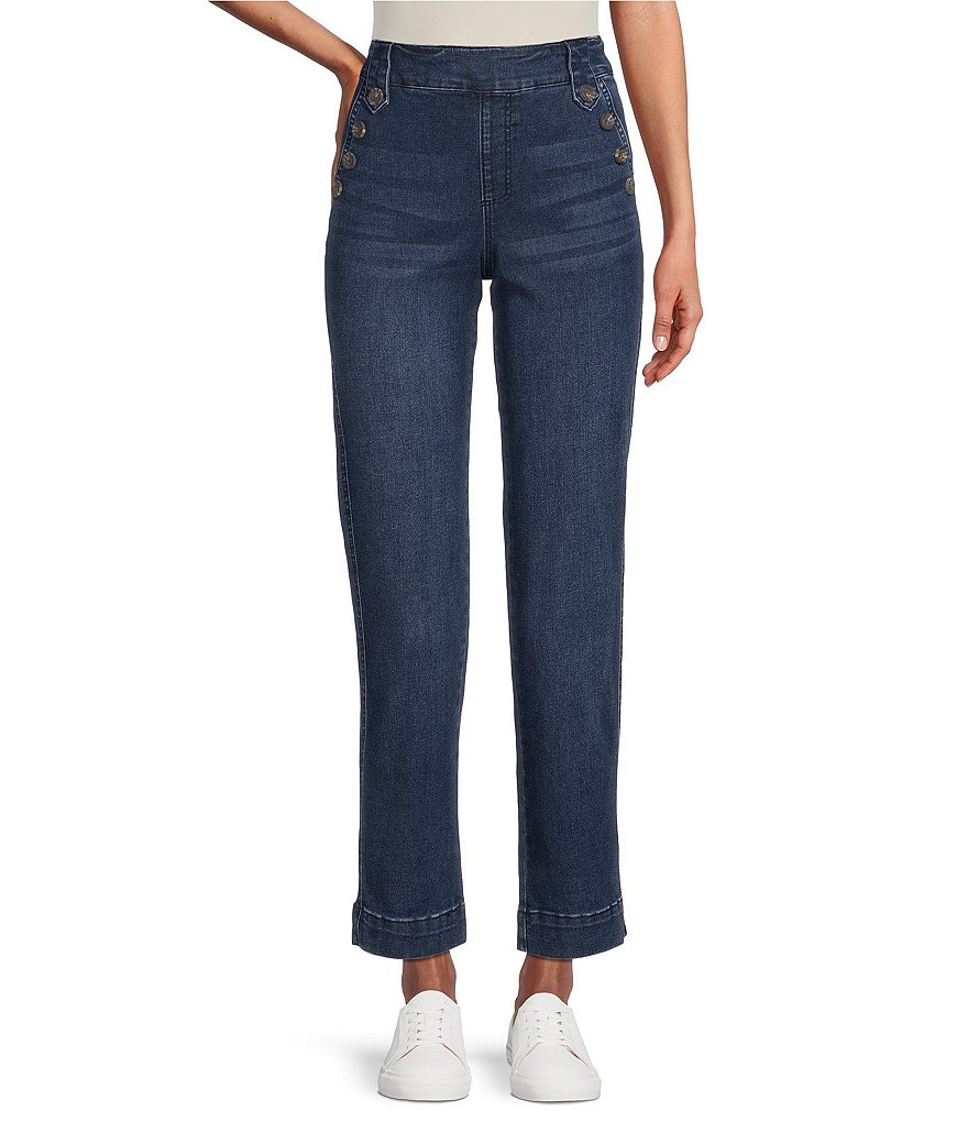 Узкие прямые джинсы до щиколотки Westbound Denim без застежки, синий