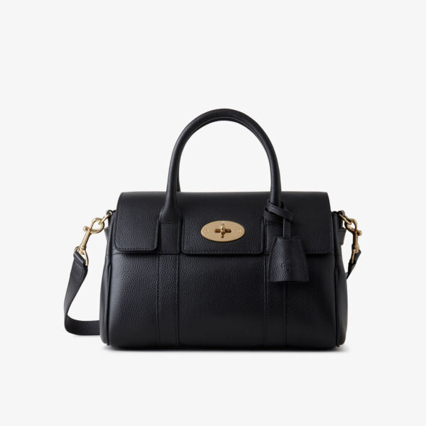

Сумка Bayswater, маленькая кожаная с ручкой сверху Mulberry, черный