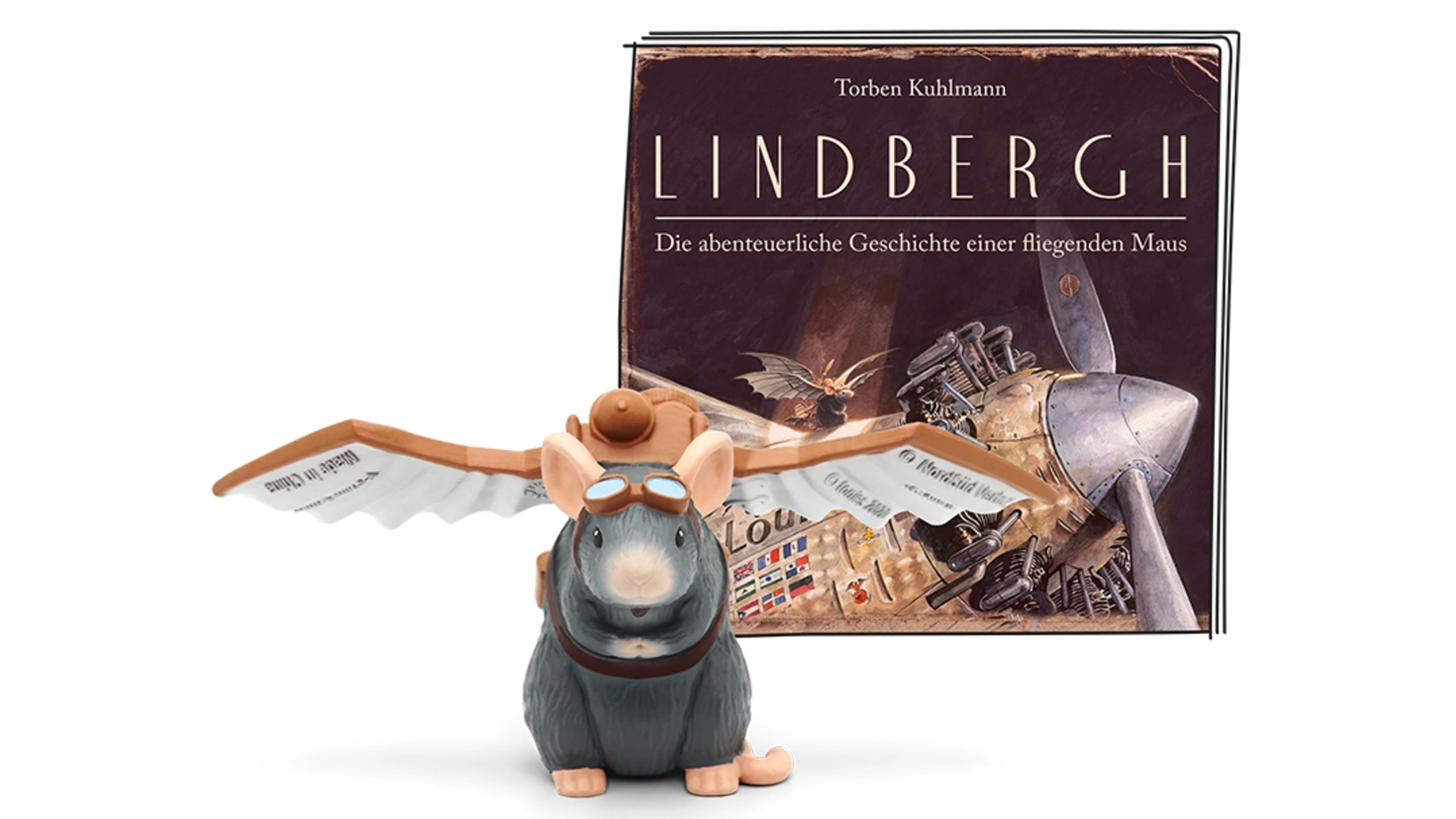 Аудиофигурка для toniebox: линдберг: приключенческая история летающей мыши Tonies mягкая игрушка зоопарк мышонок 20 см