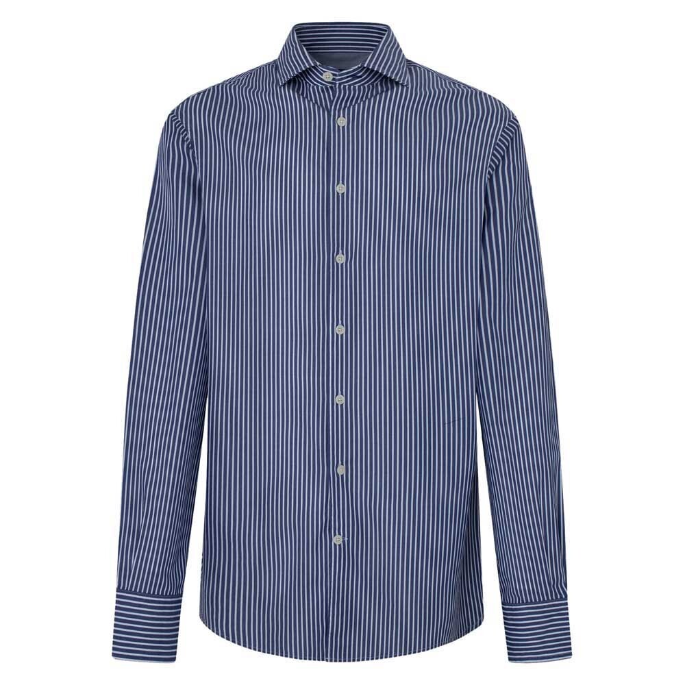 

Рубашка с длинным рукавом Hackett Bold Twill Stripe, синий