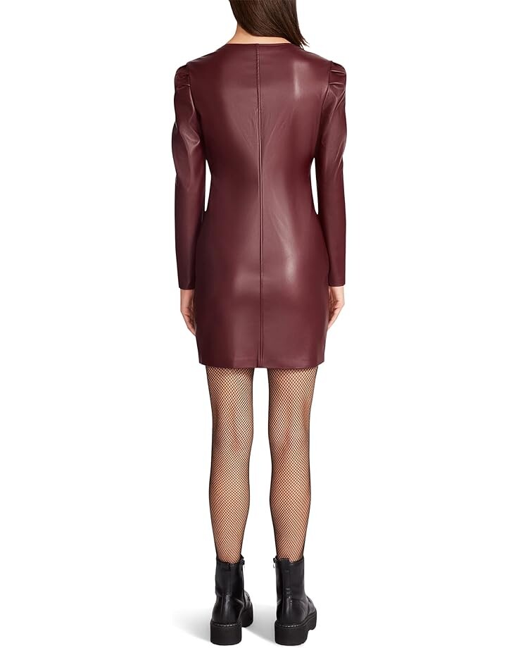 

Платье Betsey Johnson Hook Front Vegan Leather Mini Dress, бордовый, Красный
