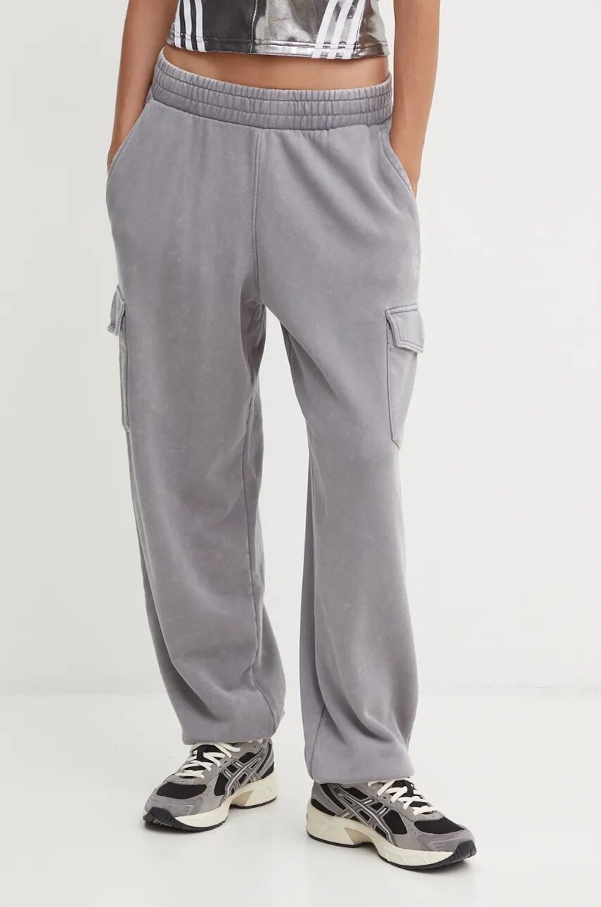

Хлопковые спортивные штаны adidas Originals, серый