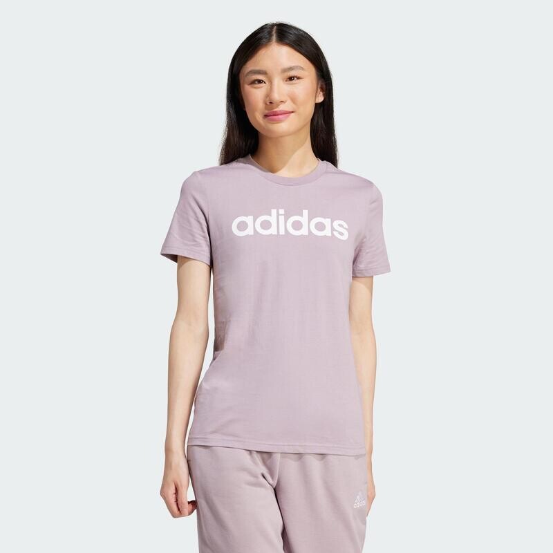 

LOUNGEWEAR Essentials Тонкая футболка с логотипом ADIDAS, цвет purpura